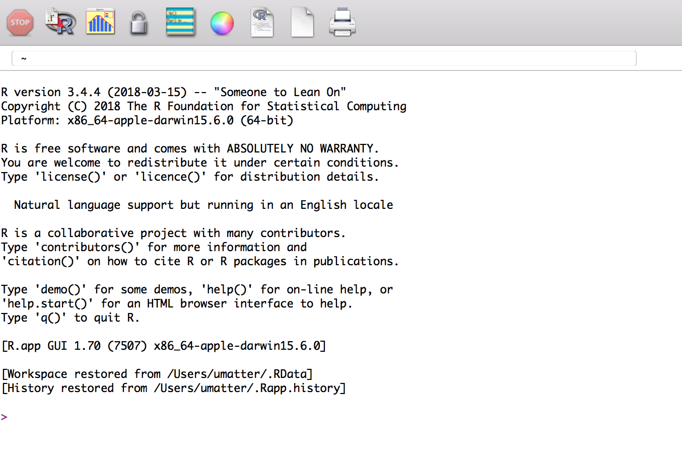 Running R in the original R GUI/IDE.